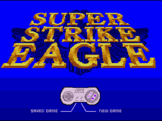 Super Strike Eagle title screen for Super Famicom